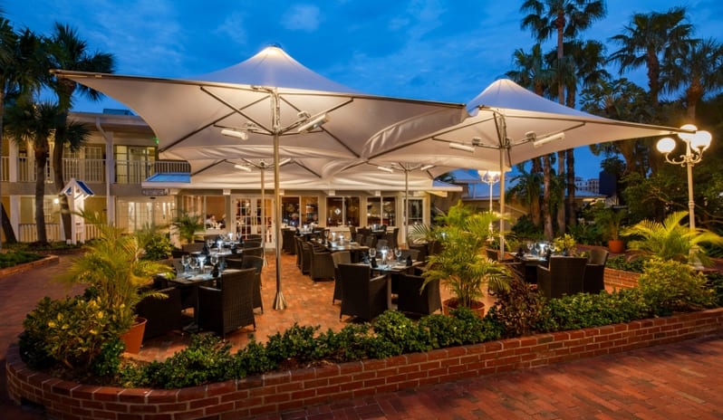 Tradewind Island Grand - Palm Court Grill Exterior